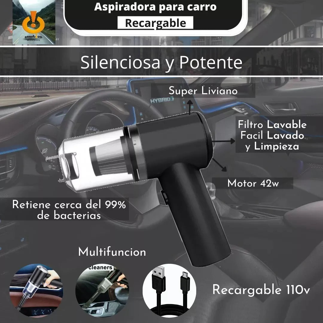 Aspiradora de mano para auto y hogar